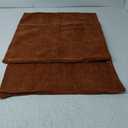 MIULEE Pack of 2 Decorative Throw Pillow Covers Soft Chenille Throw Pillows Solid Textured Cushion Covers for Couch Sofa Bedroom Living Room 18x18 Inch, Dark Rust