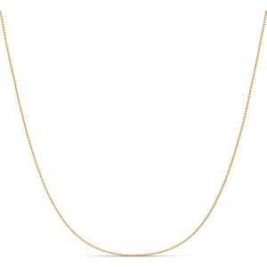 Amazon Essentials Sterling Yellow Gold or Silver Thin 0.8mm Box Chain Necklace, 20"