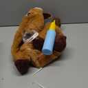 INPANY Bouncy Horse for Toddlers - Plush Brown Bouncing Horse Hopper, Ride on Animal Toys for Girls Boys, Outdoor Indoor Inflatable Horse Gifts - Plush Covered (Include Pump)