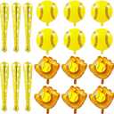18 Pcs Softball Foil Balloons Softball Party Decorations 18 Inch Ball 20 Inch Glove 30 Inch Bat Balloons Sports Theme Softball Party Favors Softball Birthday Party Supplies for Gifts Props
