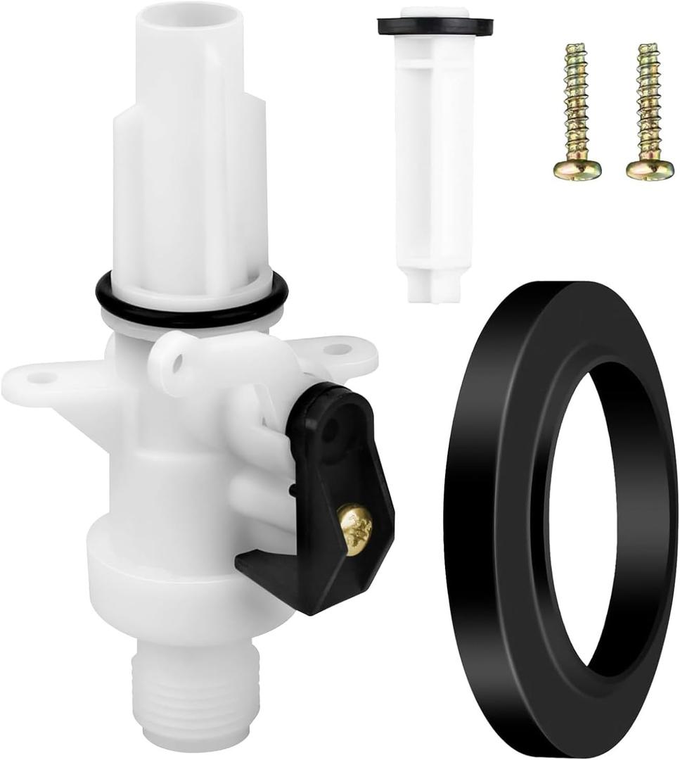 13168 Upgraded RV Toilet Water Valve Kit, RV Toilet Parts Compatible with Thetford Aqua Magic IV Toilets High and Low Models, Freeze Resistance and Leak Resistance Toilet Valve Replacement Kit