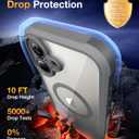 Diaclara Magnetic Designed for iPhone 17 Case 6.3 Inch Full Body Bumper,[Compatible with MagSafe] Military Drop Proof Cover with Built-in Touch Sensitive Anti-Scratch Screen Protector, Grey Titanium