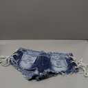 Yollmart Women Sexy Cut Off Low Waist Denim Jeans Shorts Mini Hot Pants (Small, Blue)