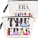 3 PCS Music Lover Makeup Bag, Singer Makeup Bags, Waterproof Travel Cosmetic Organizer with Double Sided Print, Large Capacity, Gift for Women Friends TS Fans Birthday Christmas