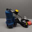 Barnes 110404 Model SEV412VFT Heavy-Duty Sewage Pump - Dual Ball Bearings, 1/2 HP Motor, 20 Foot Cord, 2-Inch Discharge - Compact, High-Efficiency for Residential and Light Commercial Use