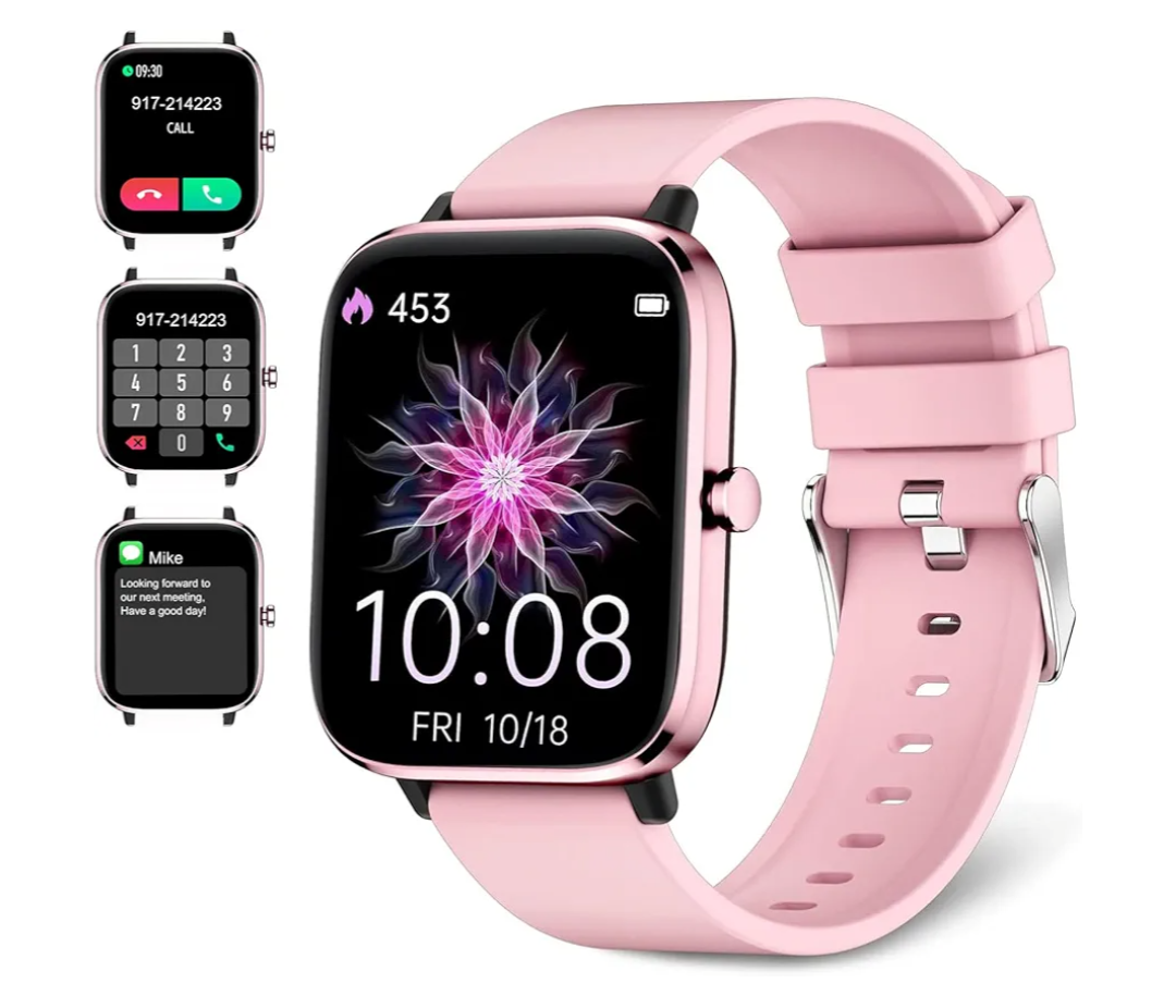 Smartwatch for Women  Call, Fitness Tracker, Heart Rate & Sleep Monitor, 1.69" Touch Screen, Waterproof  For Android & iPhone, Pink