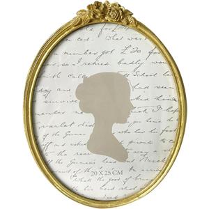 Sunlit Vintage Picture Frame 8x10 Inch, Oval Antique Photo Frames with Glass Front, Luxury Photo Display, Tabletop Wall Hanging, Gift Ideas, Golden Rose