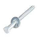 3/8" x 4" Lag Bolts (100 PCS) 3/8 inch Lag Screws for Wood, Heavy Duty Hex Head with Washers, Zinc Plated