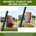 Archerest Magnetic Golf Scorecard Holder, 7.48" x 4.33" Premium Leather Yardage Book Cover Golf with A Pencil and Five Double Sided Printed Scorecards, Golf Accessories and Scorecard Book (Brown)