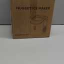 EUHOMY Nugget Ice Maker Countertop with Handle, Ready in 6 Mins, 34lbs Per Day, Removable Top Cover, Auto-Cleaning, Portable Sonic Ice Maker with Basket and Scoop, for Home/Party/RV/Camping (Black)