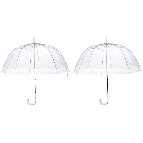 Clear Dome Umbrella, Durable Wind-Resistant Umbrella with Sturdy Bubble Design, Dome Canopy 32” Diameter, Set of 40 Pieces