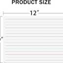 4 x Small White Board, Dry Erase LapBoards 9''x 12'' Mini White Board Double Sided Portable LapBoards for Students Teachers School Supplies (2 Boards with Line)