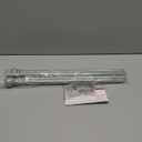 SMODBRODRE Curtain Rods For Window 32 To 62, Silver 5/8 Inch Splicing Single Window Curtain Rod Set with Brackets