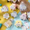 Hotop 20 Set Positive Gifts Bulk Mini Devil Plush Keychains with Cards and Bags, Inspirational Appreciation Monster Gifts for Employee Coworker Students Teacher Thanksgiving Christmas Class Prizes