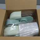 Hanging Automatic Food and Water Dispenser, Gravity Rabbit Feeder Set, Cage Cat and Bunny Food Bowl (Cage Grid Spacing Over 1.2'') (Green)