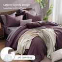 Monbix California King Comforter Set - 7 Pieces Cationic Dyeing Italian Plum Bed in a Bag Cal King Bed Sets with Comforter, Sheets, Pillowcases & Shams, Reversible Bedding Comforters Sets
