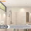 Sunlite 87805 LED 4-Inch Recessed Slim Downlight Fixture, 12 Watts (65W=), 700 Lumens, Indoor & Outdoor, Color Selectable 27K/30K/35K/40K/50K, 90 CRI, 120V, Dimmable, ETL Listed, Matte Black, 1 Pack