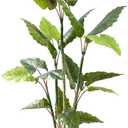 Abzo Artificial Rubber Tree Fake Plants 6.5FT Tall Faux Ficus Tree Potted Fake Indoor Plants Large Floor Plants Artificial Silk Tree for Home Office Living Room Decor Indoor., Green