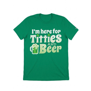 Titties and Beer Funny St Patricks Day 2020 T-Shirt, Size 3XL