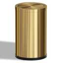 4.7 Gallon/18L Stainless Steel Bathroom Trash Can,Gold Garbage Bin with Swing Lid, Round, Elegant Waste Basket, for Toilet Bathroom Cafe Kitchen Office Hotel Home (18L-Gold)