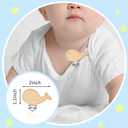20 Pieces Wood Pacifier Clips Toy Suspender Clips Charm DIY Pacifier Holder for Baby Toddler Teething Grasping Accessory