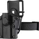 Mega-Fit Holster Fit Most Popular Full Size and Compact Pistols, Trigger Guard Locking System Level Retention, Black, Left Hand