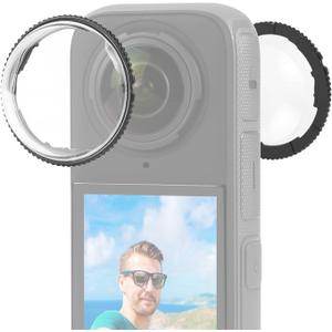 PULUZ Lens Guard for Insta360 X4, Rotation PC Lens Protective Cover, Lens Protector Screen Protective Cover, Lens Cap for Insta360 Camera Accessories (Standard Lens Guards)