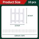 10 Pack Wooden Christmas Tree Fence,Extre Height 16 Christmas Tree Gate, White Fence for Cat, Small Dog, Suit for New Year Decoration