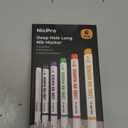 Nicpro 6 PCS Long Nib Marker Pens, 20mm Deep Hole Marker, Quick Dry & Waterproof Construction Markers, Long Head Markers for Metal, Steel, Tile, Glass, Carpenter Marking Pen for Woodworking (Colorful)