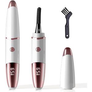 Rechargeable Electric Eyelash Curler with Type-C, with 4 Heating Modes Anti-Burn Mini Lash Curler with LED Display-White