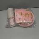 121Pcs 60th Birthday Party Supplies Plates Napkins Cups Forks Tablecloth Rose Gold Happy 60th Birthday Themed Disposable Tableware Decorations Serves 24 Guests for Women 60 Years
