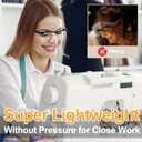 3 x OKH 1 Pack 160% Magnifying Glasses Perfect for Hands-Free Close Work in Crafts, Sewing, and Reading (Black)