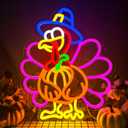 Turkey Neon Sign Thanksgiving Neon Sign Dimmable Pumpkin Neon Light for Wall Decor Happy Thanksgiving Neon Light for Wall Art Window Home Party Holiday Gift