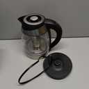 Chefman Electric Kettle, 1.8L 1500W, Hot Water Boiler, Removable Lid for Easy Cleaning, Auto Shut Off, Boil-Dry Protection, Stainless Steel Filter, BPA Free, Borosilicate Glass Electric Tea Kettle (Black)