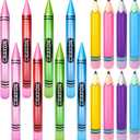 SAYAYA 8 Pcs Large Inflatable Pencil and Crayons Set, Multicolor Jumbo 41.3 Giant Crayons & 26.8 Pencil Balloon, Back to School Classroom Decorations, Photo Props for Teacher Appreciation Party