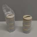 Termichy Stackable Formula Dispenser Portable Milk Powder Container, 2 Pack, Warm Grey