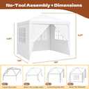 10x10 Outdoor Canopy Tent with Removable Sidewalls for Parties (Not Pop Up)