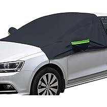 getfay 1 PC Automotive Exterior Body Cover, Thickened Automotive Hood Winter Cover, Antifreeze and Anti-Frost Windshield Exterior Accessories, Universal for Most Cars (Silver)
