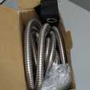 SPRIKIR Metal Garden Hose 25ft Copper Bullet, Heavy Duty Stainless Steel Water Hose with 10 Function Sprayer Nozzle, Leaf-Proof Kink Free Lightweight for Outdoor, Yard, Lawn, Patio, Car