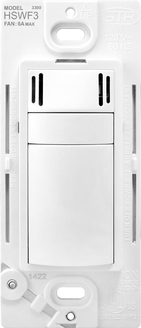 Legrand - Pass & Seymour HSWF3W Humidity Based Fan Control, White