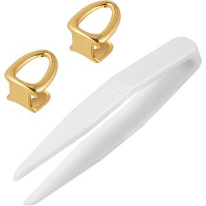 2pcs Gold Grill Grills for Your Teeth Decorative Teeth Jewelry Diamond Teeth Rapper Costume Teeth Jewelry Hip-hop Supplies Teeth Grills Grill Teeth Braces Copper Single