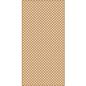 4 ft. x 8 ft. Sierra Cedar Privacy Diamond Vinyl Lattice