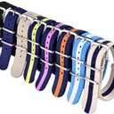 Ritche Christmas Gift Military Ballistic Nylon 8 Packs 16mm Watch Band Replacement Watch Straps for Men Women, White Elephant Gifts, Stocking Stuffers for Men