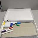 Acrylic Calendar for Fridge - Magnetic Calendar for Refrigerator - 2pc Family Refrigerator Magnetic Dry Erase Planning Board Monthly Weekly - 6 Liquid Chalk Markers & 3 Interchangeable Backgrounds