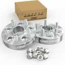 Customadeonly 2pc 1.25" (32mm) 5x114.3 Hubcentric Wheel Spacers - 60.1mm Bore - M12x1.5 Studs - Forged Aluminum - Fits Lexus IS250 IS350 GS350 ES350 Camry - Measure Fender Gap Before Buying (Silver)