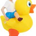 COMIN Inflatable Yellow Duck Costume Cute Blow up Funny Party Halloween Costume for Kids (48")