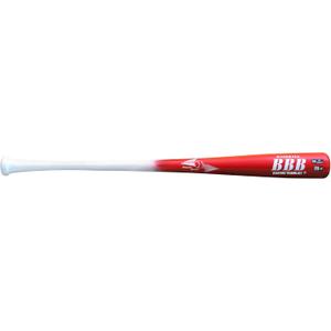 BamBooBat by Pinnacle Sports Equipment INC. Adult Quadcore Bamboo Baseball Bat with Cupped End - (32 Inch/29 Ounce, White Handle/Red Barrel)