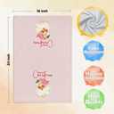 2 x Pink Christmas Kitchen Towels Set of 2, Vintage Santa Snowman Hand Towels for Bathroom, Merry Christmas Dish Tea Towels, Kitchen Bathroom Decor, 16x24 Inches