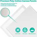 Canvas Boards 2-Pack 16"x20" Flat Canvas Panels, Primed Polyester-Cotton Blank Canvas Set for Painting, Acrylic, Oil, Gouache & Tempera, Art Supplies for Students, Beginners & Home Studio