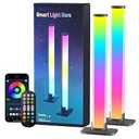 Barhootao RGB Light Bar,Smart LED Light Bar for Room,16 Million Colors,Three Control Modes,Dynamic Music Sync Mode,213 Preset Modes,USB Interface (Without Adapter）